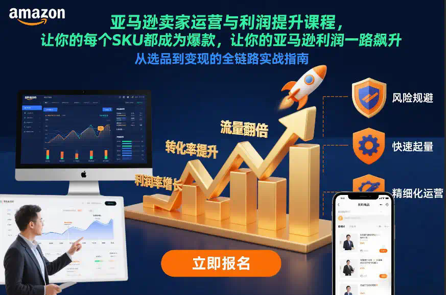 亚马逊卖家运营与利润提升课程，让你的每个SKU都成为爆款，让你的亚马逊利润一路飙升（更新12月）