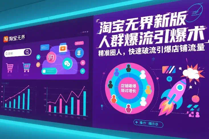 淘宝无界新版人群爆流引爆术，精准圈人，快速破流引爆店铺流量