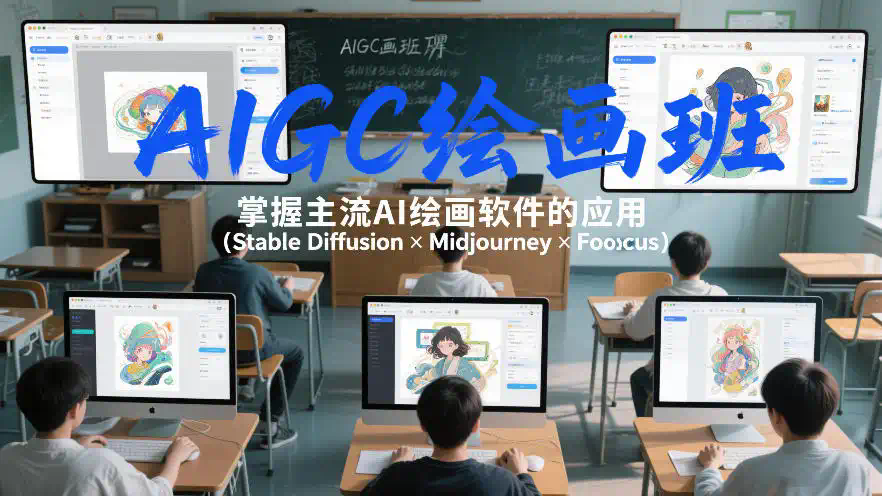 AIGC绘画班，掌握主流Ai绘画软件的应用（Stable Diffusion x Midjourney x Fooocus）