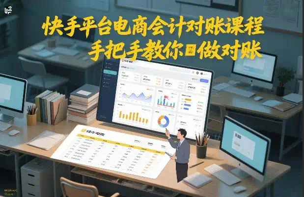 快手平台电商会计对账课程，手把手教你做对账