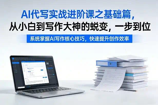 AI代写实战进阶课之基础篇，从小白到写作大神的蜕变，一步到位【揭秘】