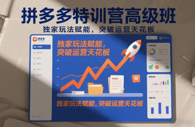 拼多多特训营高阶班，独家玩法赋能，突破运营天花板(更新26年3月27日)