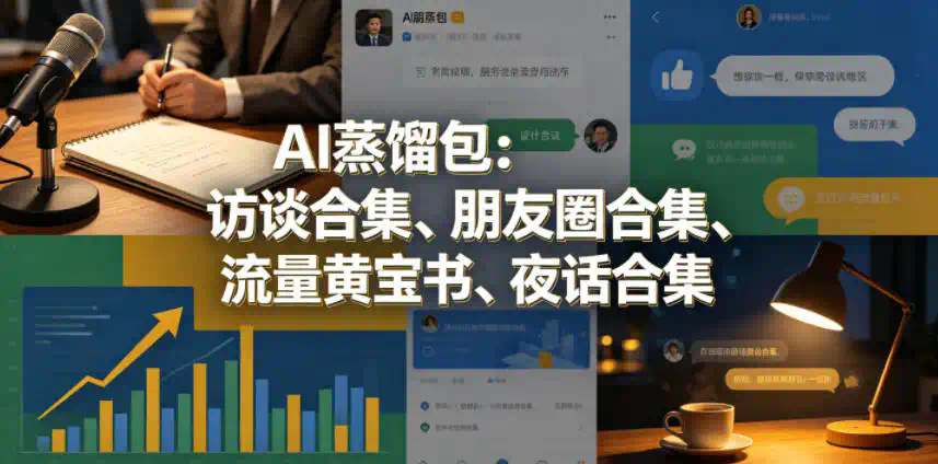 AI蒸馏包：访谈合集、朋友圈合集、流量黄宝书、夜话合集【文档】